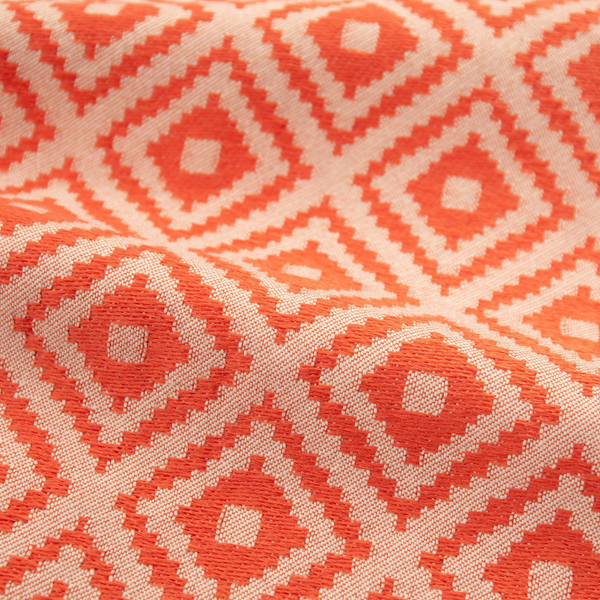 Geometrischer Stoff JH-04 – Korallenrot